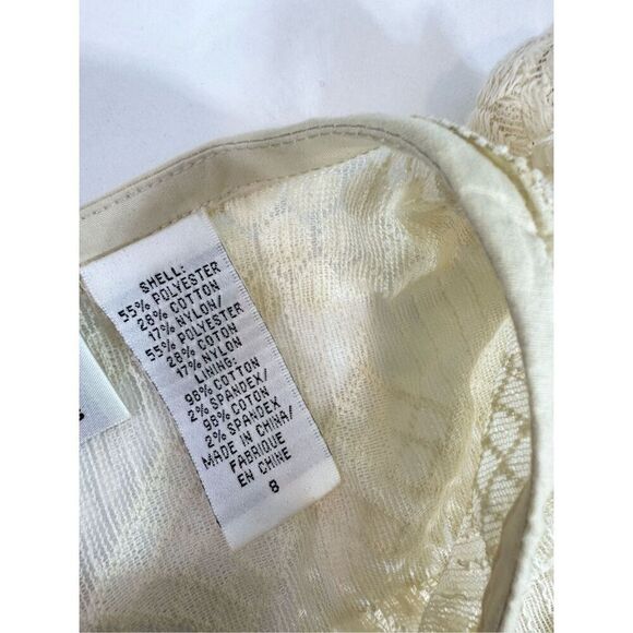 Beguile by Byron Lars Dress Women 8 Lasercut Lace Blue Cream Pretty Little Liars - Picture 2 of 12